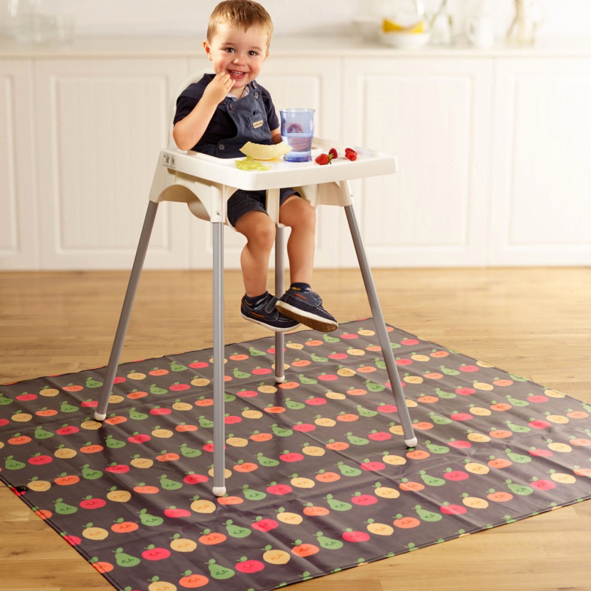 Wipeezee Splash Mat - Grey Happy Fruit - Splash Mat