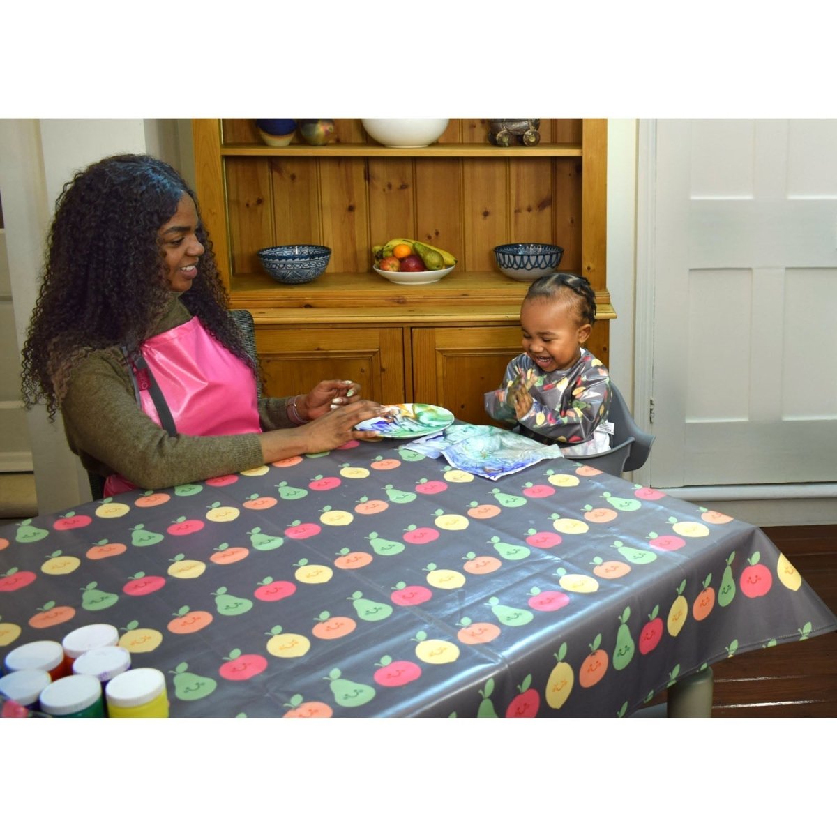 Wipeezee Splash Mat - Grey Happy Fruit - Splash Mat