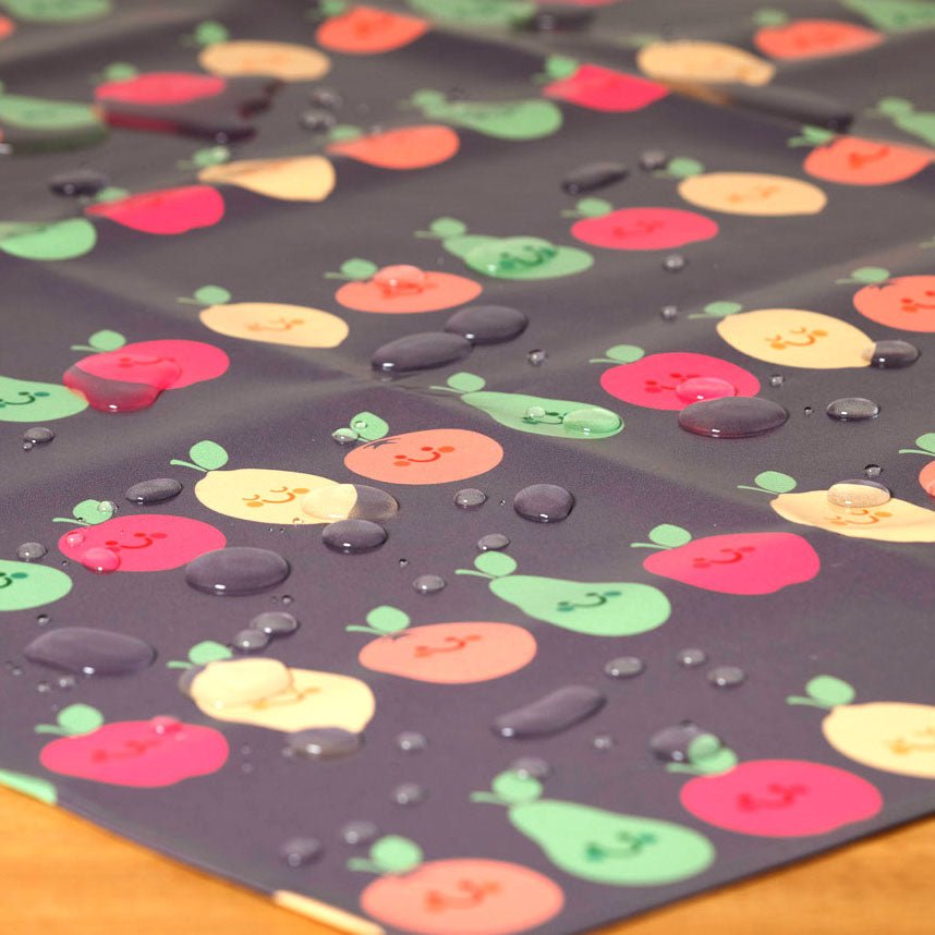 Wipeezee Splash Mat - Grey Happy Fruit - Splash Mat