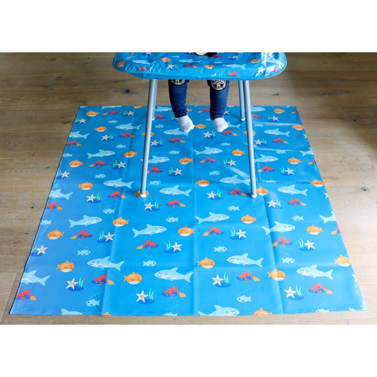 Wipeezee Splash Mat - Turquoise Blue Sea Creatures - Splash Mat