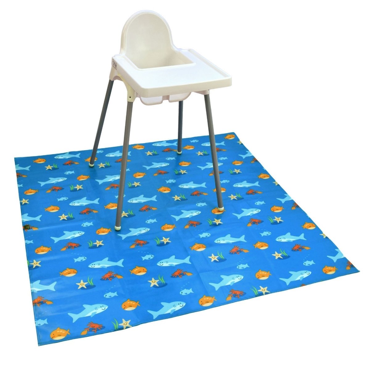 Wipeezee Splash Mat - Turquoise Blue Sea Creatures - Splash Mat