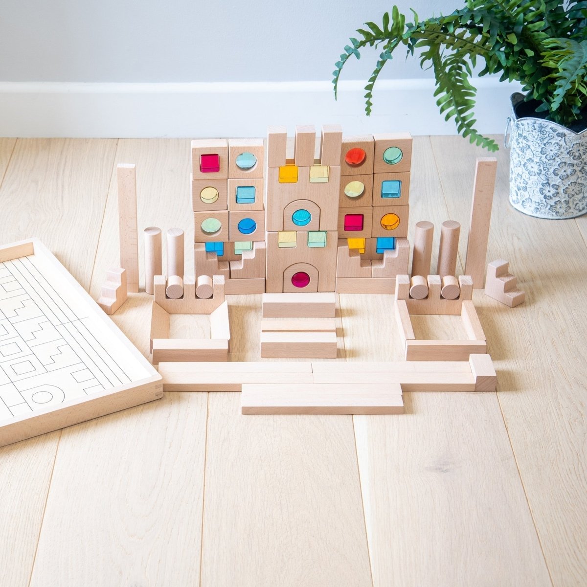 Wooden Building Gem Blocks Super Set - Sensory Toys