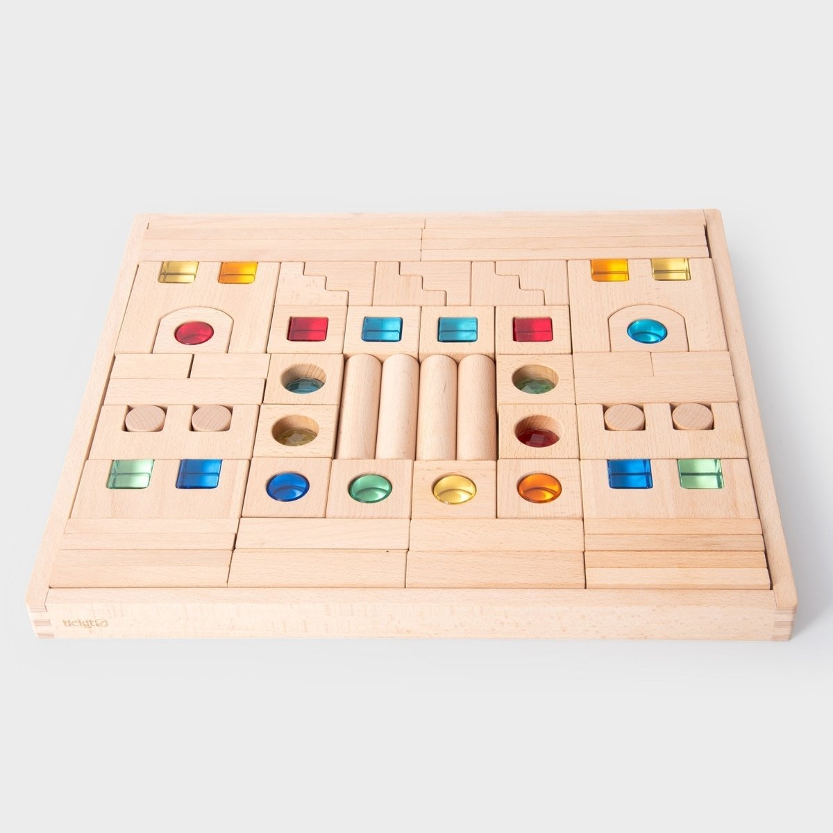 Wooden Building Gem Blocks Super Set - Sensory Toys