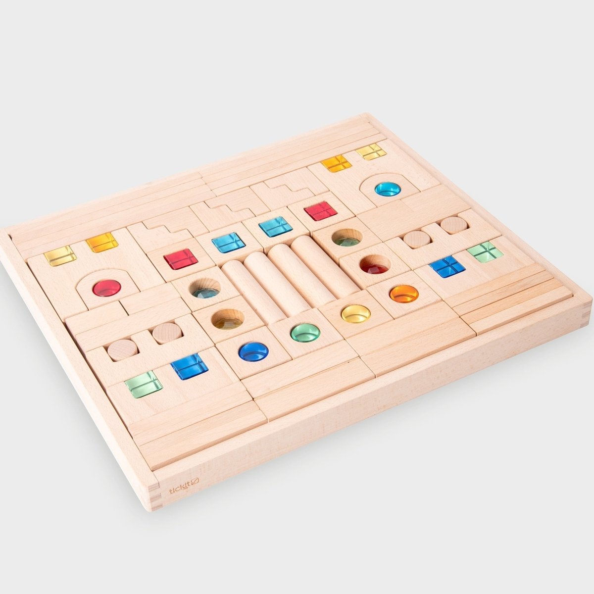 Wooden Building Gem Blocks Super Set - Sensory Toys