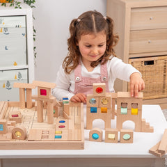 Wooden Building Gem Blocks Super Set - Sensory Toys