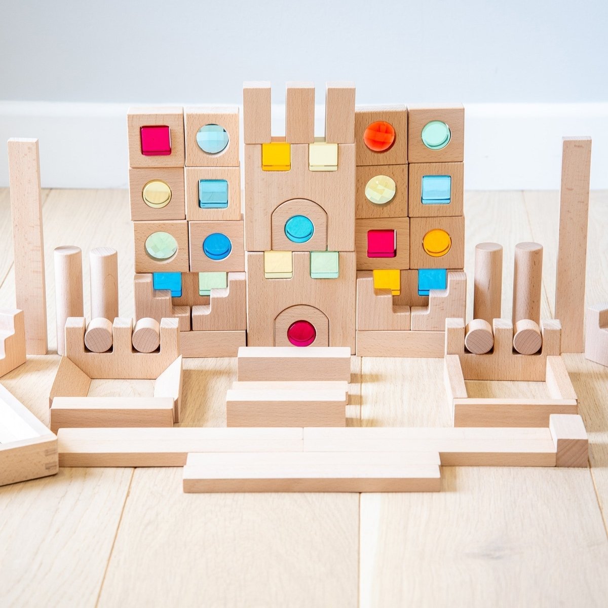 Wooden Building Gem Blocks Super Set - Sensory Toys