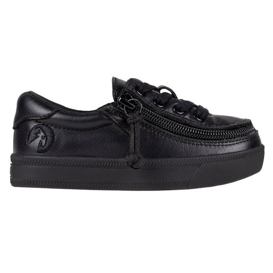 Billy Footwear (Kids) - Black Low Top Leather Shoes - Footwear