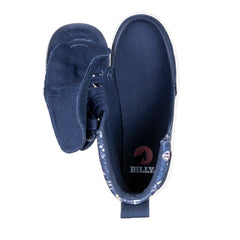 Billy Footwear (Kids) - High Top Navy Space Canvas Shoes - Footwear