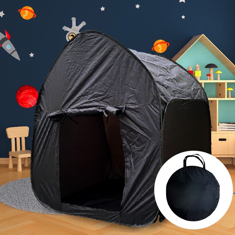 black tent pop up Black Sensory Pop Up Tent With Carry Case