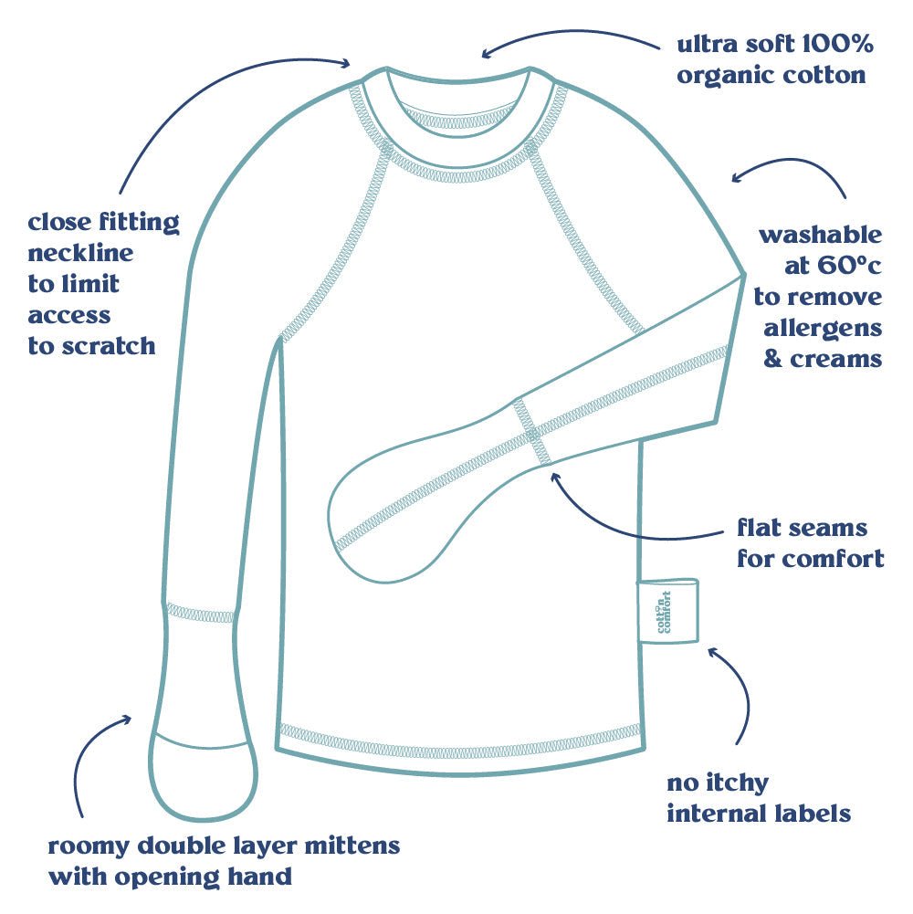 Eczema Scratch Mitten Top Opening Hand - Kids - Daytime Clothing