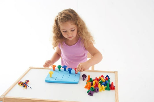 EDX Education Geo pegs and Pegboard Set - Learning Resource