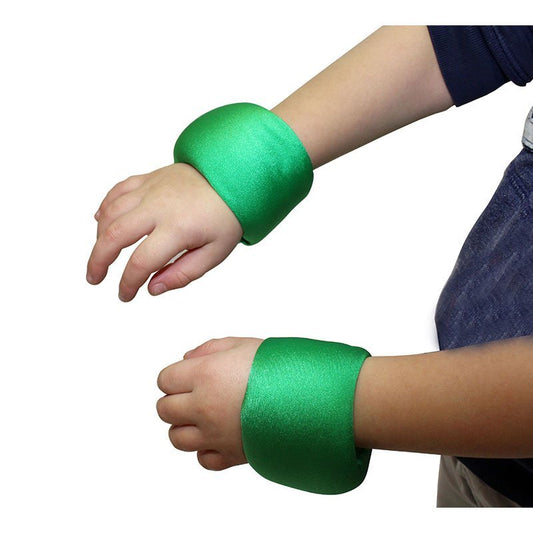 Green Weighted Child Wrist Bands Pair – 200g Each - Weighted