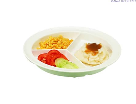 Gripware Partitioned Scoop Dish Plate - Eating & Drinking