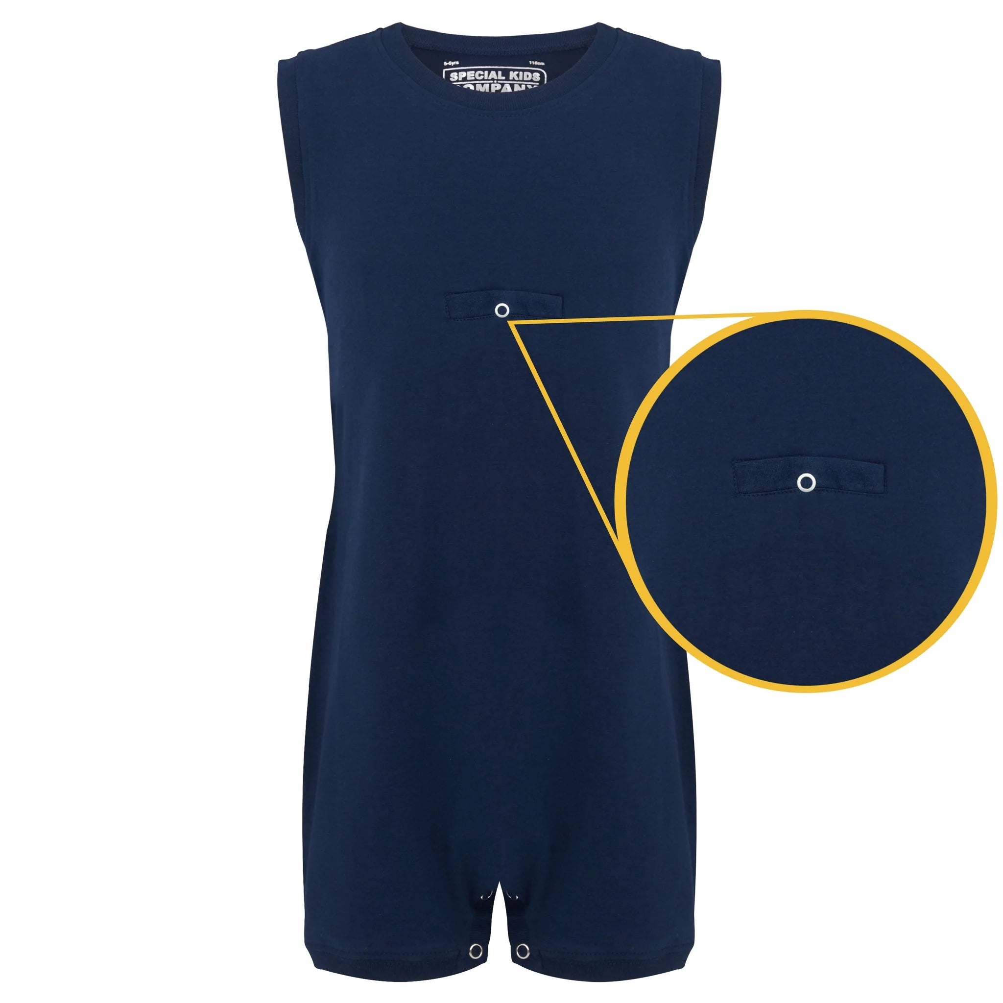 KayCey Popper Vest - Sleeveless With Tube Access (Adults) - Bodyvests and Sleepwear