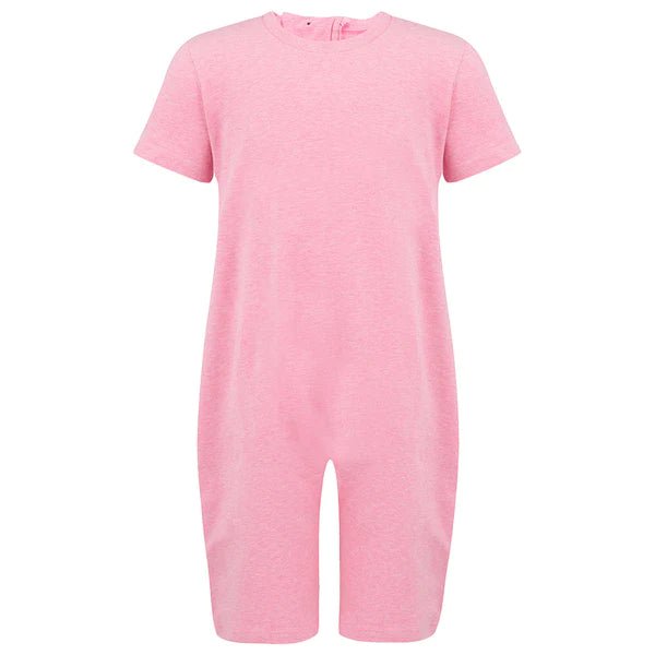 Kaycey Secret Zip Back Jumpsuits - Short Sleeve / Knee Length (Adults) - Bodyvests and Sleepwear