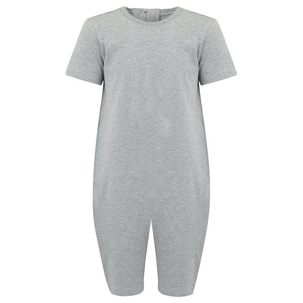 Kaycey Secret Zip Back Jumpsuits - Short Sleeve / Knee Length (Adults) - Bodyvests and Sleepwear