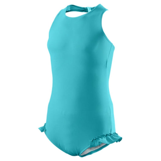 Kes-Vir Girl's Halter neck Swimsuit - Turquoise - Swimwear and Accessories