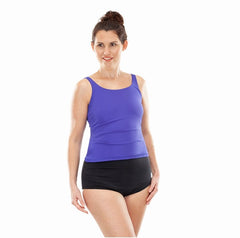 Kes-Vir Ladies Cross Back Tankini Swimsuit Incontinence Brief - Black - Swimwear and Accessories
