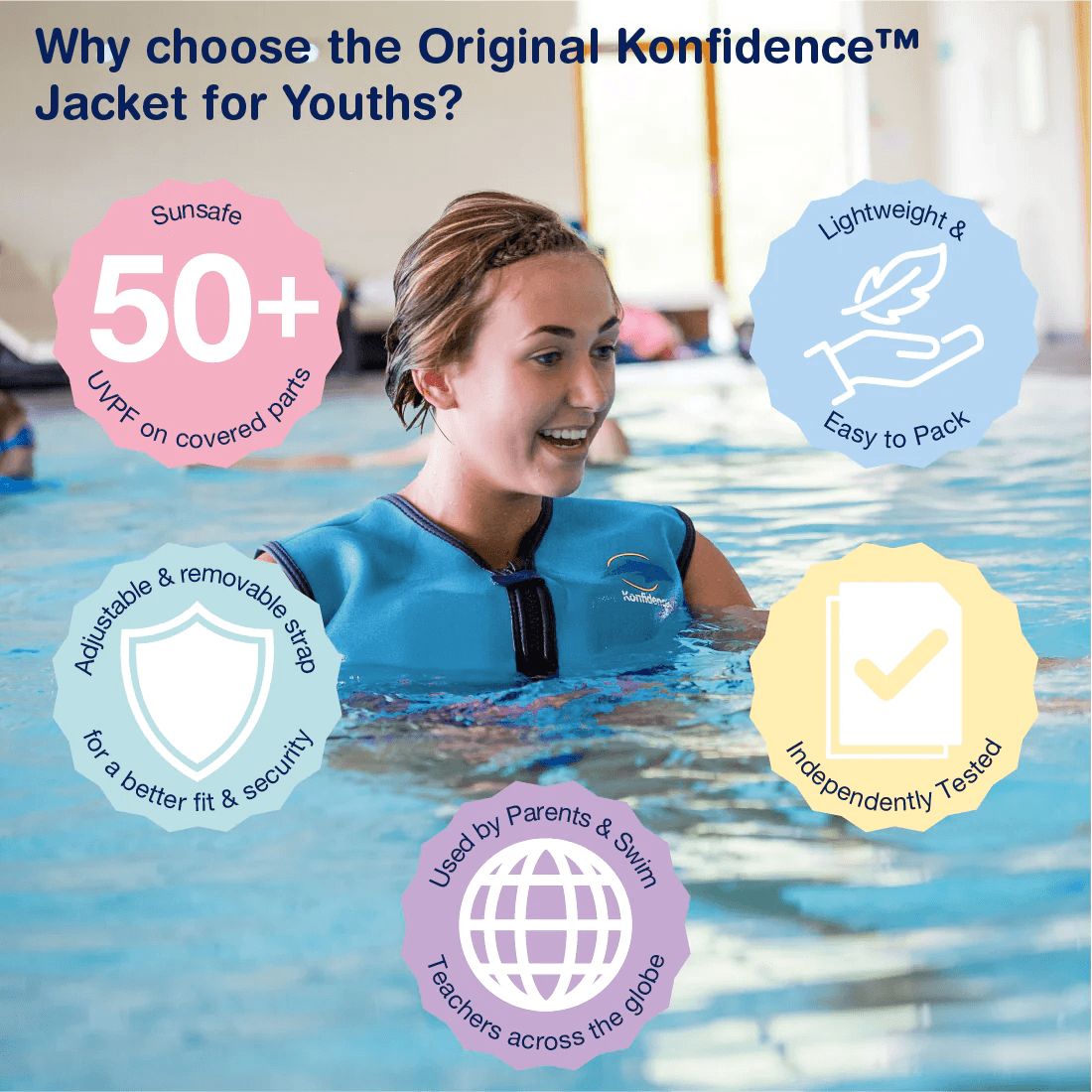 Konfidence Youth Swim Jacket - Swimwear and Accessories
