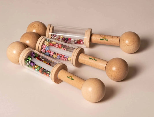 Mini Wooden Rattle Rollers set of 3 - Sensory Toys