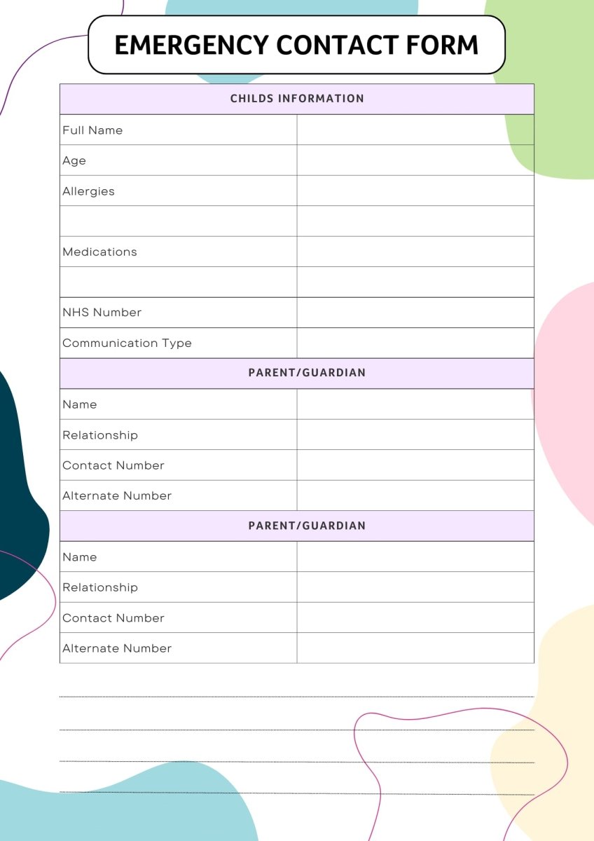 Parent Carer Planner 2024 and 2025 - Downloads