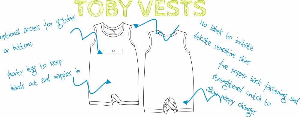 R101 Toby Peg Tube Access (Adult) - Bodyvests and Sleepwear