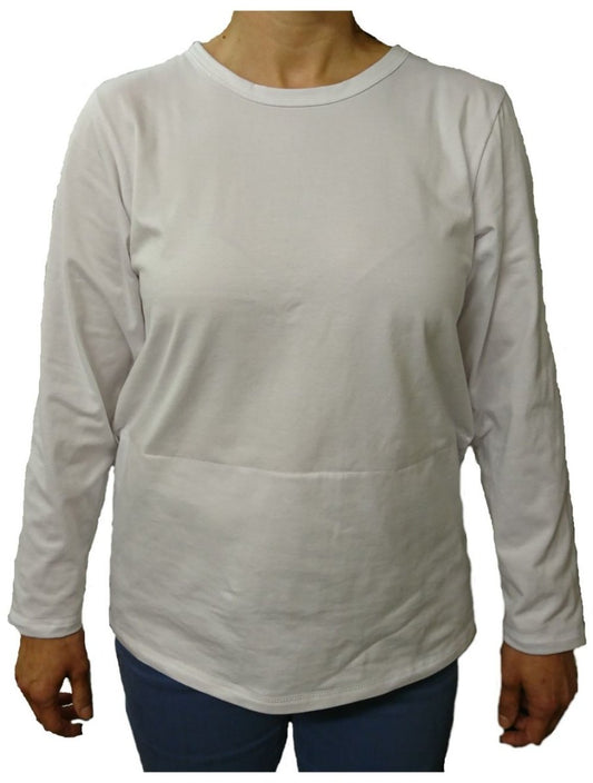 R155 Long Sleeve Loose T-shirt With Poppers (Adults) - Daywear