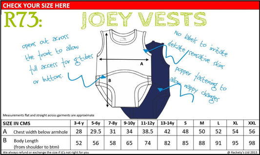 R73 Joey Vest Peg Tube Access - Bodyvests and Sleepwear