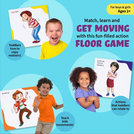 Spark Action Floor Game Matching Cards for Speech Therapy – 35 Sets - Learning Resource