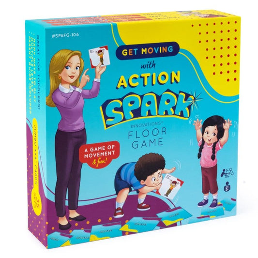 Spark Action Floor Game Matching Cards for Speech Therapy – 35 Sets - Learning Resource