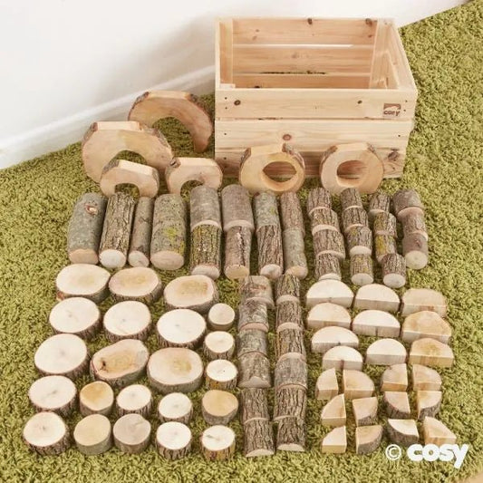 Wooden Crate Construction Set - 90 Pieces - Sensory Toys